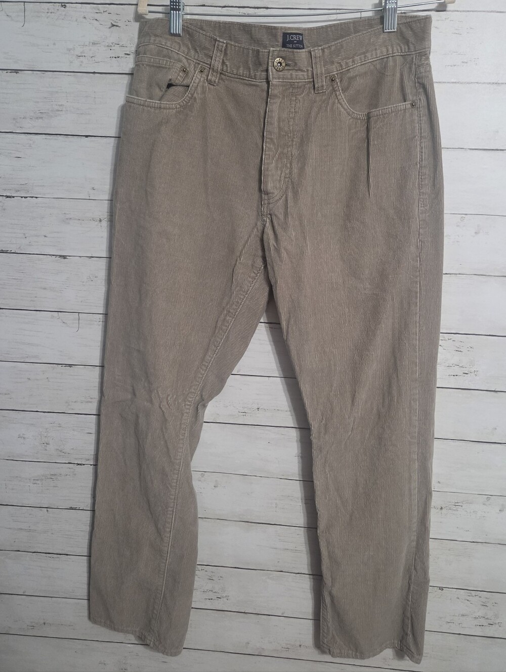 J. Crew Men’s The Sutton Tan Corduroy Pants - Classic Straight Fit 32x30